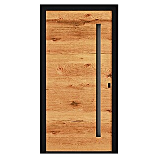 Aurelis Haustür BH 801 (110 x 210 cm, DIN Anschlag: Rechts, Altholz Dekor/Weiß)