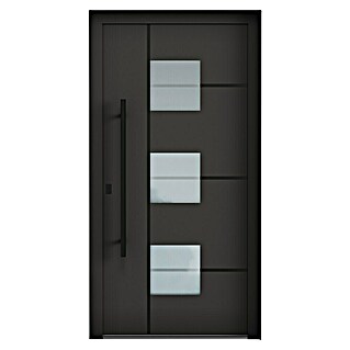 Aurelis Haustür BH 521 (110 x 210 cm, DIN Anschlag: Links, Graphitgrau/Weiß)