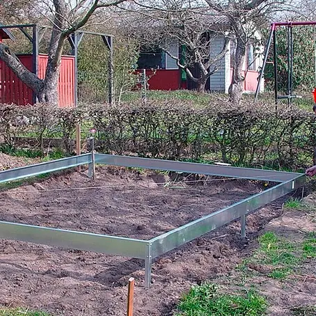 Halls  Gewächshaus-Fundament