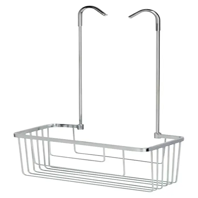 Bath Stage Cesta de baño B-750 - 12 x 25 x 43 cm, Cromo - Cesta de ducha cromada para organizar artículos de baño. Solución de almacenamiento práctica y elegante para la ducha.