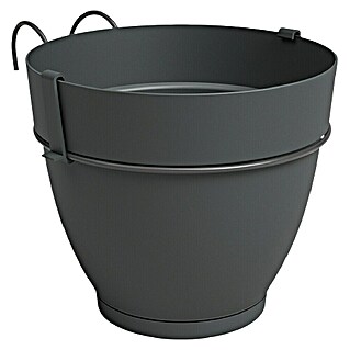 Artevasi Capri Campana Geländertopf Set (Außenmaß (Ø x H): 20 x 19,5 cm, Kunststoff, Anthrazit, Matt)