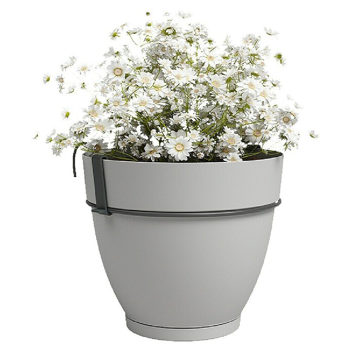 Artevasi Capri Campana Geländertopf Set (Außenmaß (Ø x H): 20 x 19,5 cm, Kunststoff, Grau, Matt) | BAUHAUS