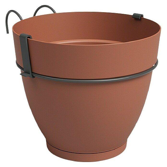Artevasi Capri Campana Geländertopf Set (Außenmaß (Ø x H): 20 x 19,5 cm, Kunststoff, Terrakotta, Matt) | BAUHAUS