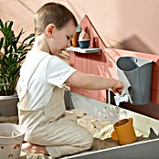 Muddy Buddy Sandkasten Cozy House (100 x 100 x 60 cm, Holz, Warmgrau/Puderrosa) | BAUHAUS