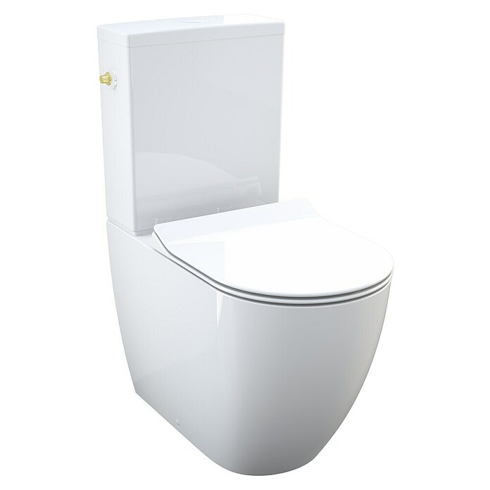 Camargue Los Angeles Taza de WC (Sin borde de descarga, Salida WC: Horizontal, Blanco) | BAUHAUS