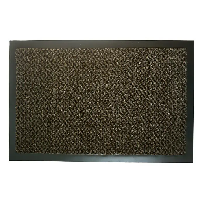 Astra Schmutzfangmatte Achat - Braun, 60 x 80 cm, Material Nutzschicht: 100 % Polypropylen - Fußmatte in Braun mit schwarzem Rand, ideal für den Eingangsbereich, um Schmutz und Feuchtigkeit zu stoppen. Robust und langlebig.