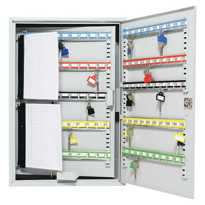 Rottner Schlüsselschrank S 200 (L x B x H: 140 x 380 x 550 mm, Lichtgrau, Zylinderschloss) | BAUHAUS