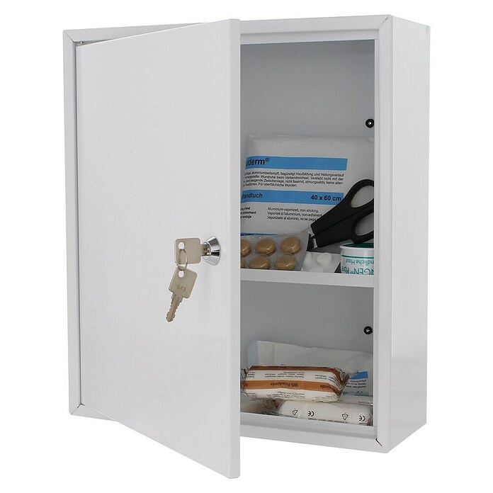Rottner Medizinschrank MK1 (L x B x H: 110 x 315 x 360 mm, Weiß) | BAUHAUS