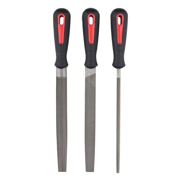 Alpha Tools Feilen-Set3 -tlg., Geeignet für: Metall, Hieb: 2/Mittel, Länge Feilenblatt: 200 mm Front View