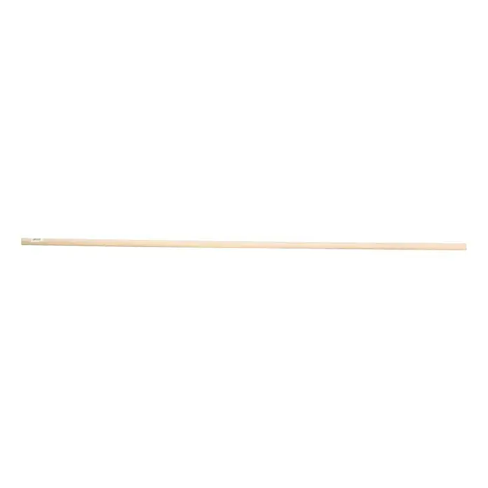 Teerschrubber-Stiel - Länge: 140 cm, Holz - Abgebildet ist ein unbehandelter Rundstab aus hellem Holz, ideal für Bastelprojekte oder als Stiel für Werkzeuge, der sich durch seine natürliche Maserung auszeichnet.