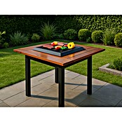 Purline Holzkohlegrill mit EFP54-Tabelle (L x B: 100 x 100 cm, Stahl, Schwarz/Braun) | BAUHAUS