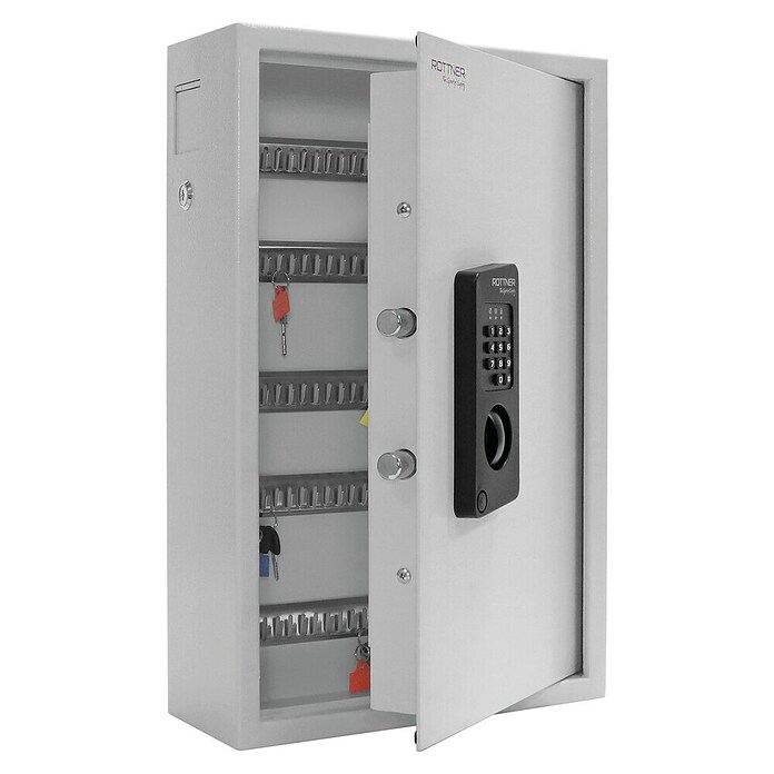 Rottner Schlüsselschrank Keytronic 100 (L x B x H: 130 x 350 x 550 mm, Lichtgrau) | BAUHAUS