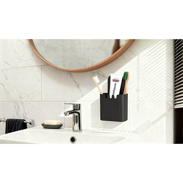Venus Cesta de baño Orsa (8,7 x 10,7 x 17,5 cm, Negro) | BAUHAUS