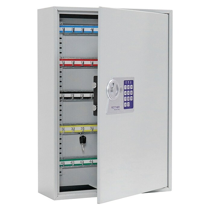 Rottner Schlüsselschrank S 150 EL (Anzahl Haken: 150 Stk., L x B x H: 140 x 380 x 550 mm, Elektronisches Zahlenschloss) | BAUHAUS