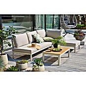 Sunfun Solo Garten-Loungetisch (L x B x H: 99,5 x 57 x 32,5 cm, Aluminium, Polywood, Light-Greige) | BAUHAUS