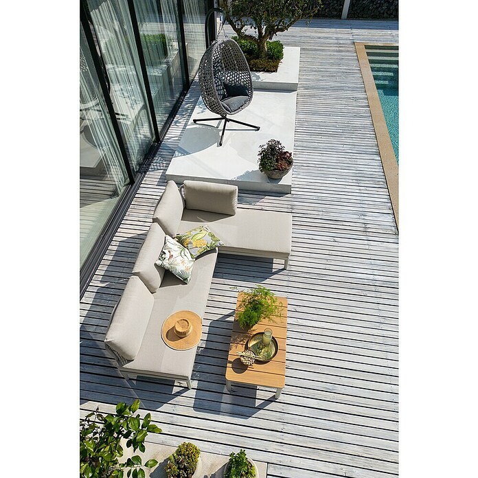 Sunfun Hängesessel (L x B x H: 103 x 95 x 196 cm, Stahl, Grau/Schwarz) | BAUHAUS