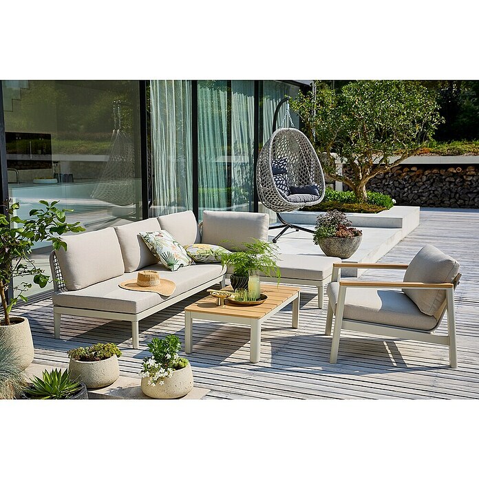 Sunfun Hängesessel (L x B x H: 103 x 95 x 196 cm, Stahl, Grau/Schwarz) | BAUHAUS