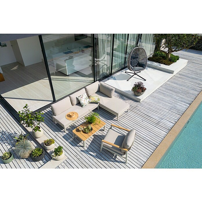 Sunfun Hängesessel (L x B x H: 103 x 95 x 196 cm, Stahl, Grau/Schwarz) | BAUHAUS