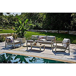 Sunfun Solo Loungemöbel-Set I (4 -tlg., Aluminium, Olefin, Light-Greige)