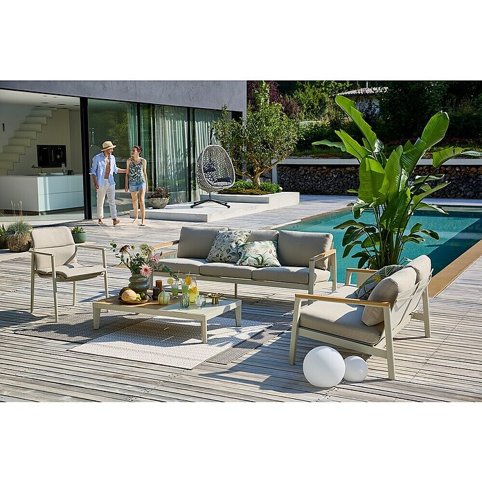 Sunfun Hängesessel (L x B x H: 103 x 95 x 196 cm, Stahl, Grau/Schwarz) | BAUHAUS