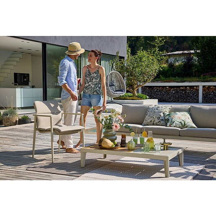 Sunfun Hängesessel (L x B x H: 103 x 95 x 196 cm, Stahl, Grau/Schwarz) | BAUHAUS
