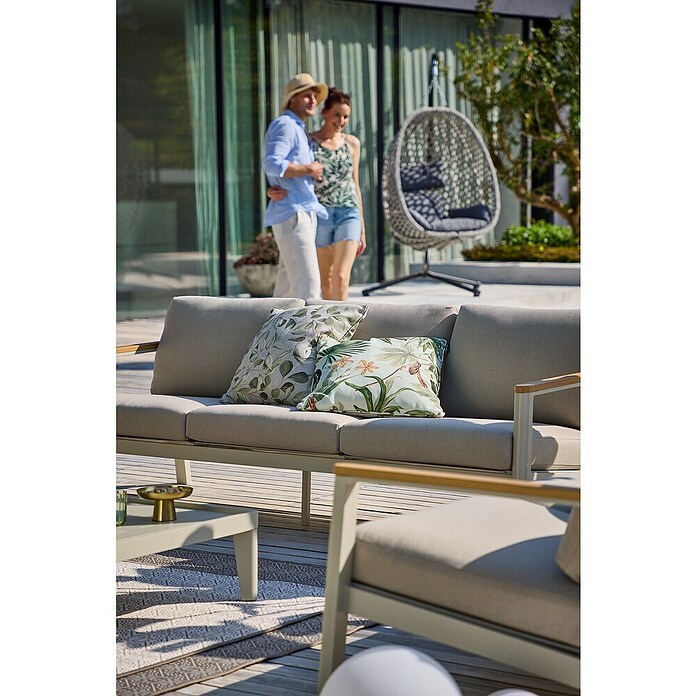Sunfun Hängesessel (L x B x H: 103 x 95 x 196 cm, Stahl, Grau/Schwarz) | BAUHAUS
