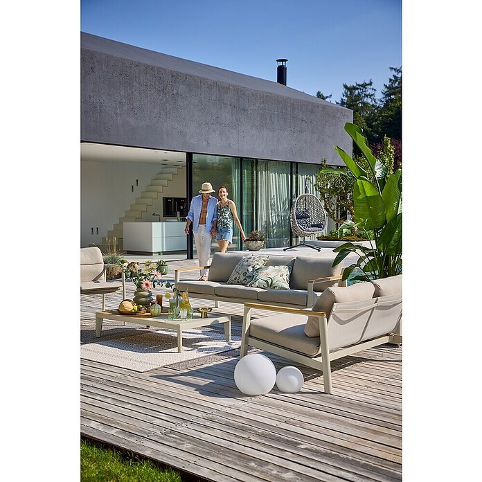 Sunfun Hängesessel (L x B x H: 103 x 95 x 196 cm, Stahl, Grau/Schwarz) | BAUHAUS