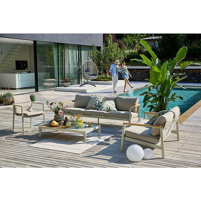 Sunfun Hängesessel (L x B x H: 103 x 95 x 196 cm, Stahl, Grau/Schwarz) | BAUHAUS