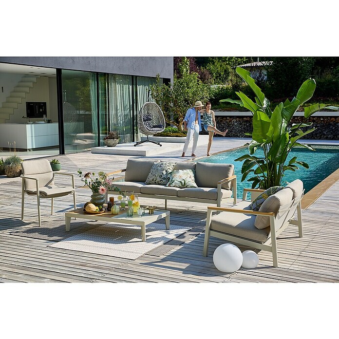 Sunfun Hängesessel (L x B x H: 103 x 95 x 196 cm, Stahl, Grau/Schwarz) | BAUHAUS