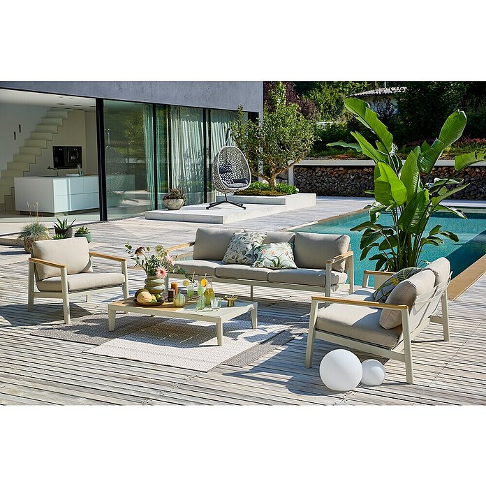 Sunfun Hängesessel (L x B x H: 103 x 95 x 196 cm, Stahl, Grau/Schwarz) | BAUHAUS