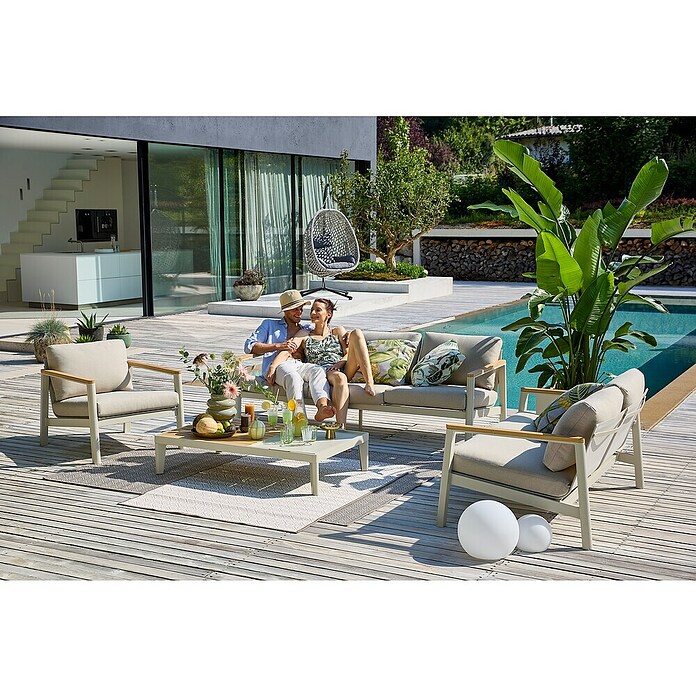 Sunfun Hängesessel (L x B x H: 103 x 95 x 196 cm, Stahl, Grau/Schwarz) | BAUHAUS