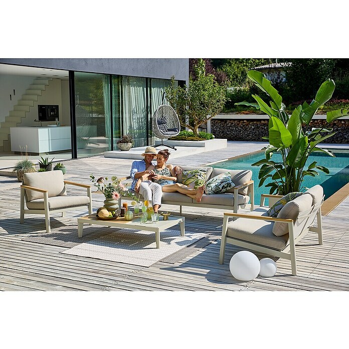 Sunfun Hängesessel (L x B x H: 103 x 95 x 196 cm, Stahl, Grau/Schwarz) | BAUHAUS