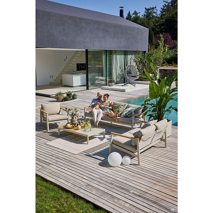 Sunfun Hängesessel (L x B x H: 103 x 95 x 196 cm, Stahl, Grau/Schwarz) | BAUHAUS