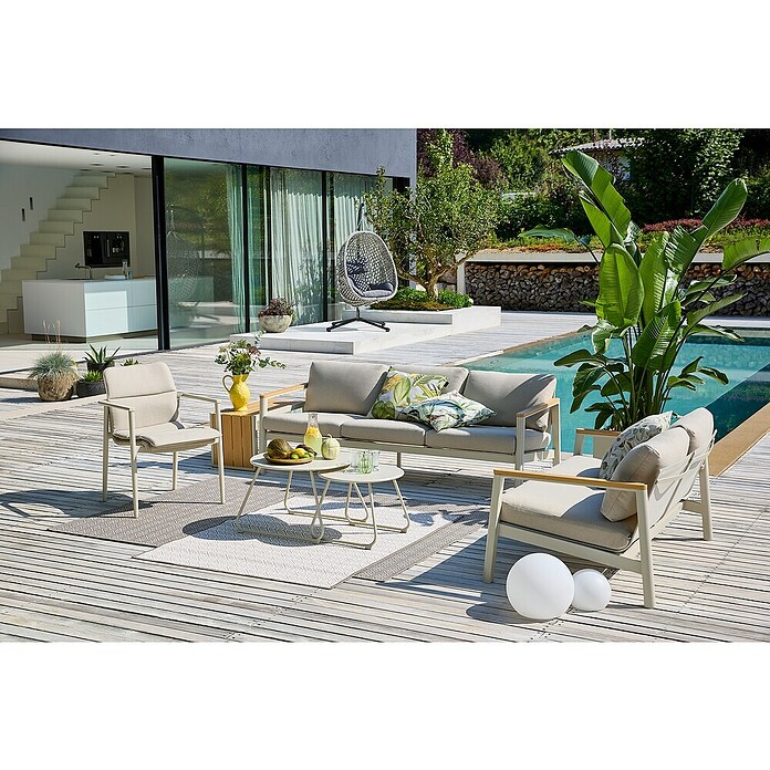 Sunfun Hängesessel (L x B x H: 103 x 95 x 196 cm, Stahl, Grau/Schwarz) | BAUHAUS