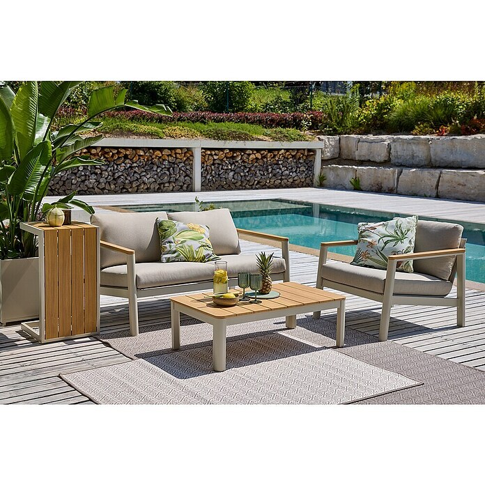 Madison Outdoor-Kissen (50 x 50 cm, Grasse Green, Baumwoll-Polyester-Mischgewebe) | BAUHAUS