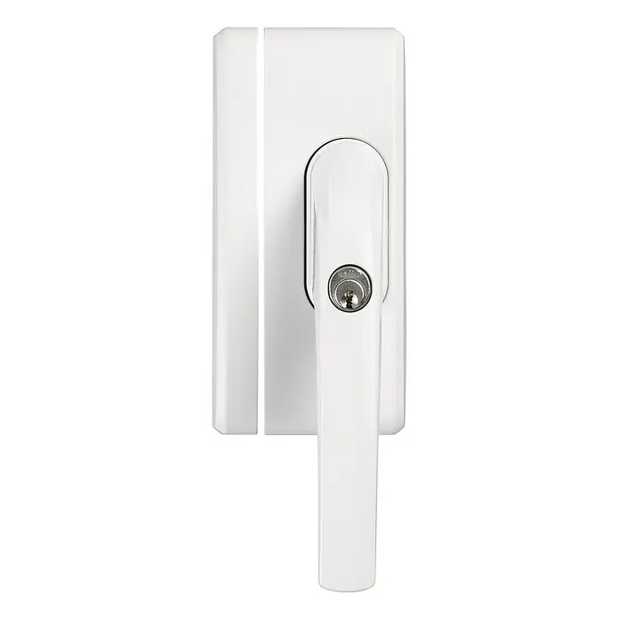 Abus Fenster-Zusatzschloss FO 400 - Dornmaß: 30 mm - 37 mm, Falztiefe: 0 mm - 29 mm, Universell einsetzbar, Weiß - Weißer Fenstergriff mit Schloss. Der abschließbare Fenstergriff bietet zusätzliche Sicherheit für Ihr Zuhause und schützt vor Einbrüchen.