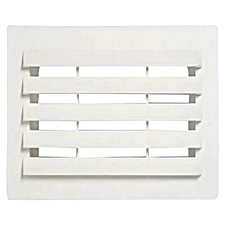 Rejilla de ventilación rectangular Tubpla (Blanco, 180 x 90 mm)
