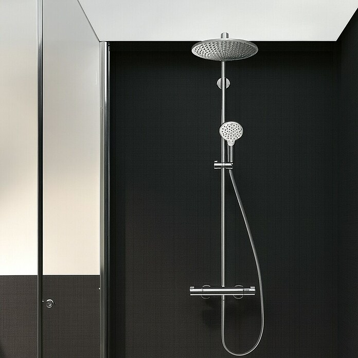 Hansgrohe Crometta Sistema de ducha Crometta S Showerpipe 240 (Con grifo monomando, Número de tipos de chorro: 2 ud., Cromo) | BAUHAUS