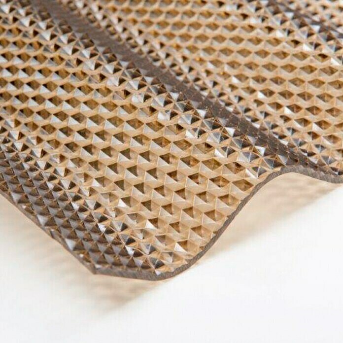 Plexiglas®-Wellplatte Resist (300 x 104,5 cm, Bronze, Wabe)