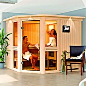 Karibu Systemsauna (Ohne Ofen, Ohne Dachkranz, 196 x 231 x 198 cm)