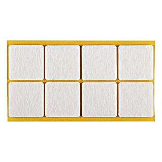Stabilit Podložna pločica od filca (32 x 32 mm, 8 Kom., Bijele boje, Lijepljenje)