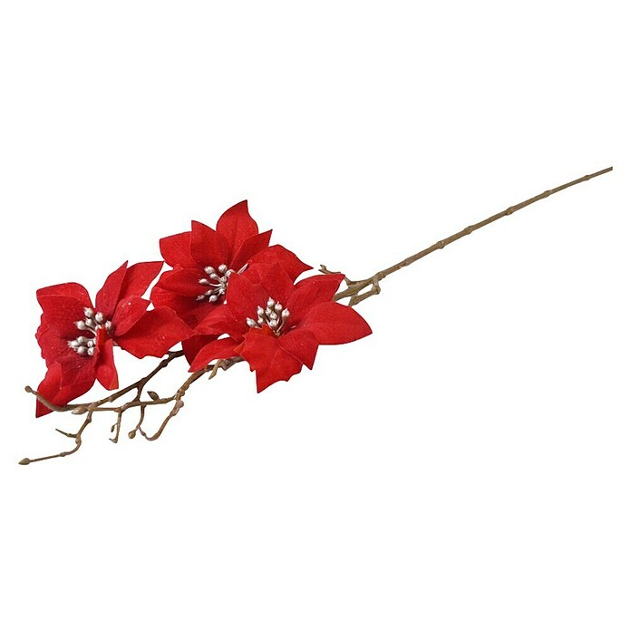 Okrasna vejica z božičnimi zvezdami  (Rdeča, Plastika, 64 cm) | 8496 - Weihnachten Deko | IDDP - Weihnachten | IDD - Trendy | ID - Trendy | I - Stadtgarten | BAUHAUS