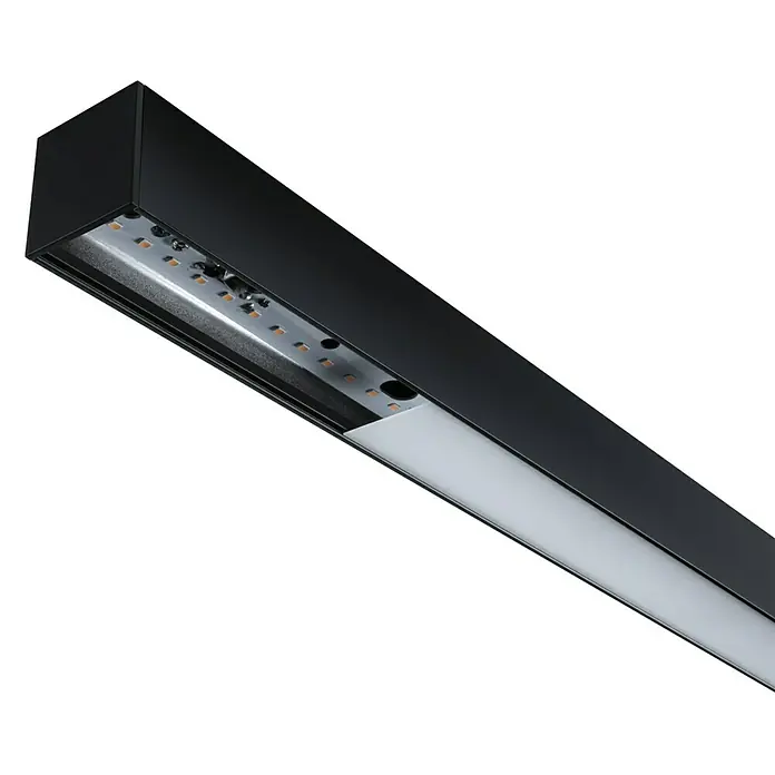 Paulmann Linion Lichtkanal - Warmweiß, Signalschwarz, L x B x H: 100 x 4 x 4 cm - Schwarze LED-Leuchte mit schlankem Design für moderne Innenräume, die eine effiziente Beleuchtungslösung bietet.
