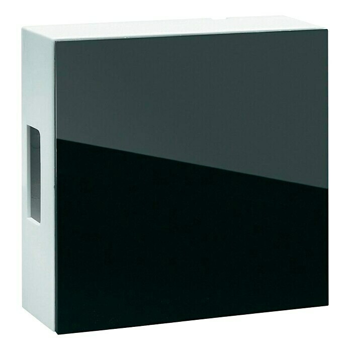 Grothe Tweetonige deurbel 465A (47 x 118 x 118 mm, 83 dB, Zwart, Glanzend, Kunststof)