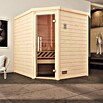 Weka Massivholzsauna 536 GT Gr.1 OS (Mit 7,5 kW Ofen mit externer Steuerung, Außenmaß: 198 x 198 x 205 cm)