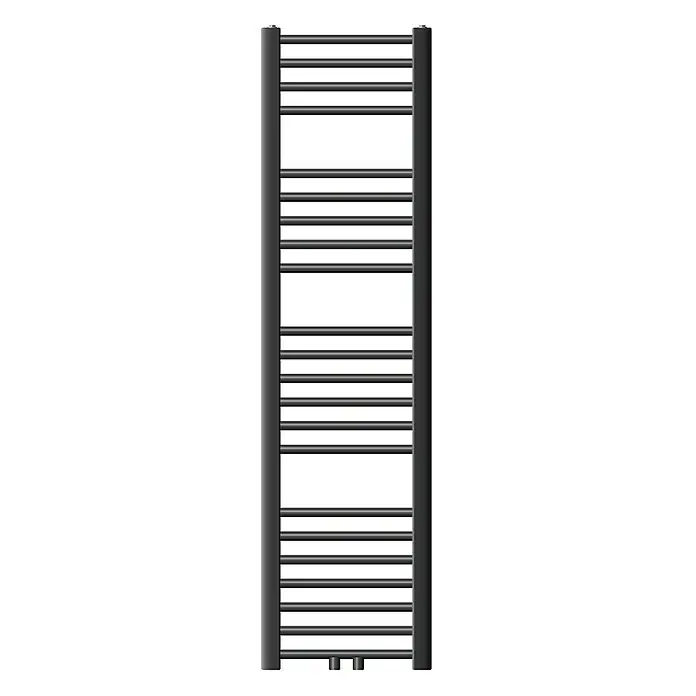 LuxeBath Badheizkörper Design Handtuchheizkörper Handtuchwärmer Mittelanschluss gerade 360 W - B x H: 30 x 140 cm, Anthrazit - Heizkörper für Badezimmer mit horizontalen Stangen und vertikalen Rahmen. Ideal zum Trocknen von Handtüchern und zum Beheizen des Raums.