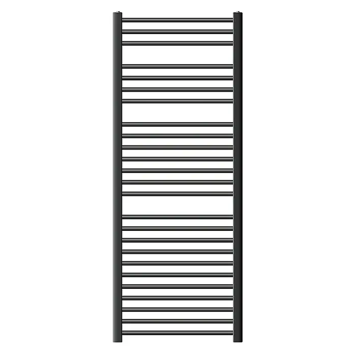 LuxeBath Badheizkörper Design Handtuchheizkörper Handtuchwärmer Seitenanschluss gebogen 660 W - B x H: 60 x 150 cm, Anthrazit - Ein moderner, handtuchwärmer in Anthrazit sorgt für warme Handtücher nach dem Duschen. Das elegante Design passt perfekt in jedes Badezimmer.