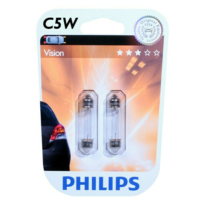 Philips Vision Soffittenlamp C5W (C5W, 2 stk.)
