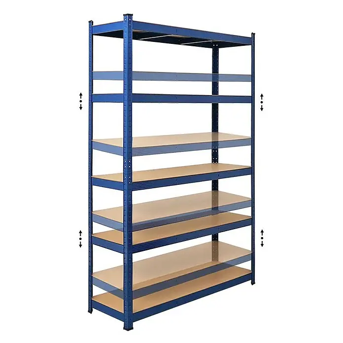 Proregal Schwerlastregal Ragnar - H x B x T: 180 x 120 x 40 cm, Traglast pro Boden: 175 kg, Anzahl Böden: 5 Stk., Stecken - Blaues Regal mit höhenverstellbaren Regalböden, ideal für Lagerung und Organisation. Robust und vielseitig für verschiedene Anwendungen.