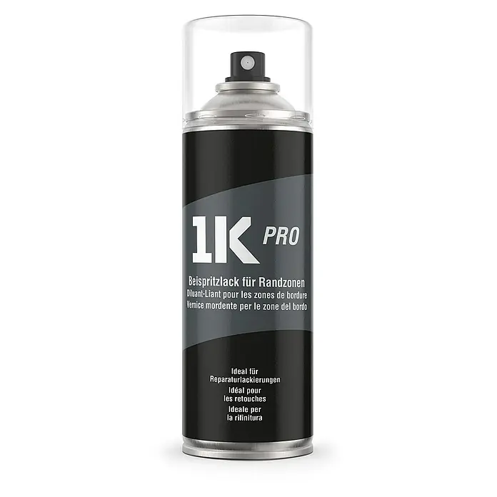 1K Pro Farbspray Spraydose 400ml Beispritzlack für Randzonen transparent - Beispritzlack für Randzonen transparent, Sprühdose - Dose 1K PRO Beispritzlack für Randzonen, ideal für kleine Reparaturen und Ausbesserungsarbeiten.